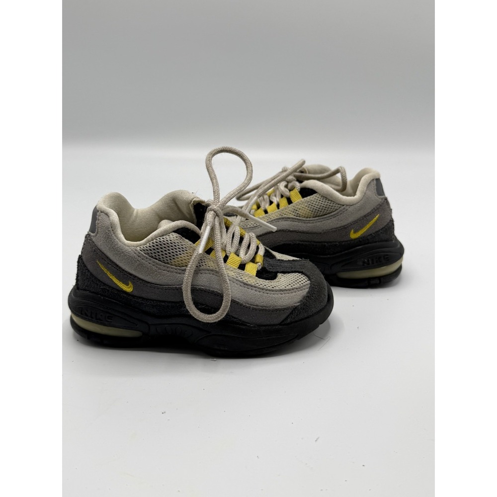 Nike Air Max 95 Grey Black Yellow 311525-180 Toddler Size 7C Pre-Owned No Box